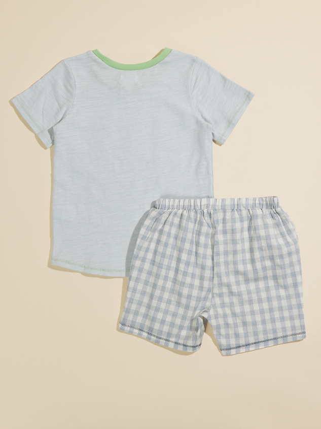 Rabbit Tee and Gingham Shorts Set by Mudpie Detail 3 - ARULA