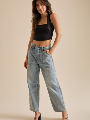 Bianca Tie Shoulder Tank Top - ARULA
