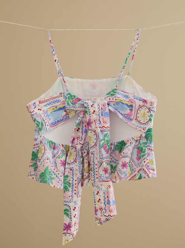 Larissa Tie Back Tank Detail 3 - ARULA
