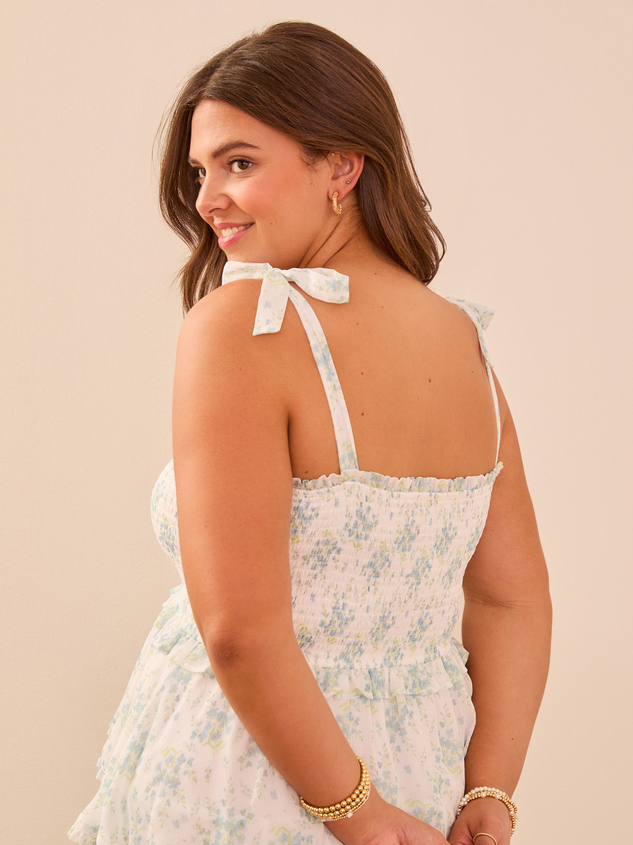 Londyn Floral Tiered Maxi Dress Detail 5 - ARULA