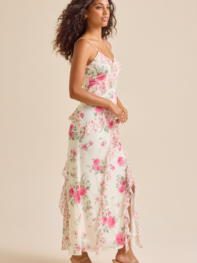 Chrissy Floral Maxi Dress Detail 3 - ARULA