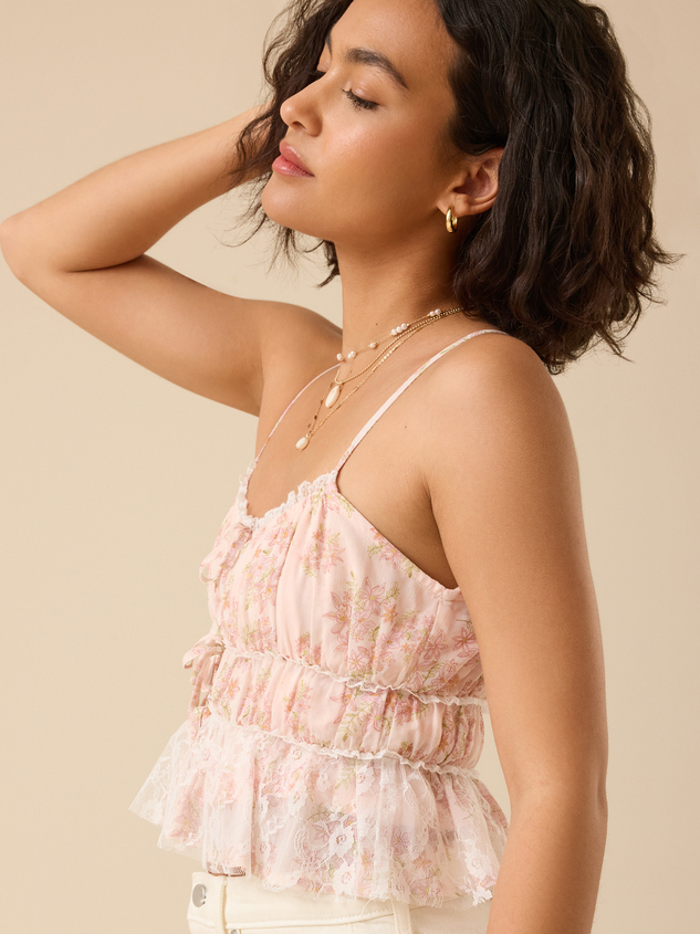Anastasia Floral Tank Top Detail 5 - ARULA