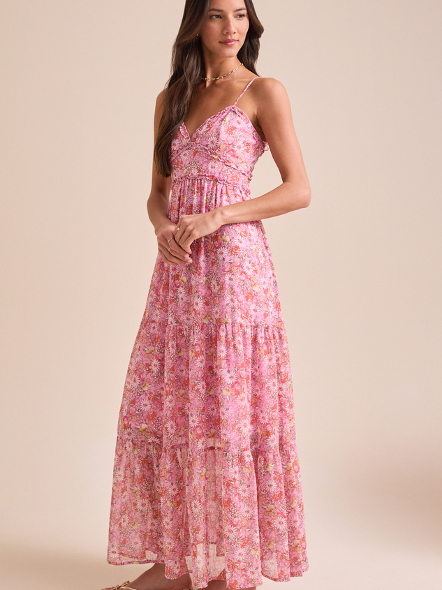 Kezia Floral Maxi Dress Detail 4 - ARULA