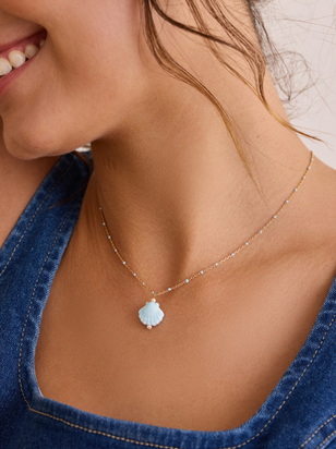 Seashell Charm Necklace - ARULA - 