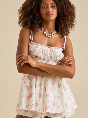 Serafina Floral Eyelet Romper - ARULA