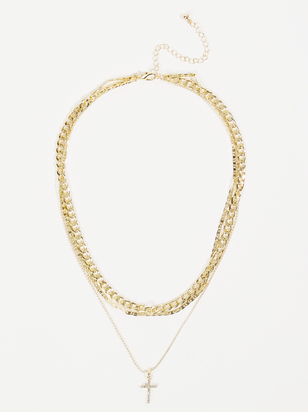 Nora Cross Chain Necklace - ARULA