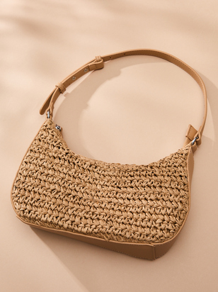 Straw Woven Shoulder Bag - ARULA - 