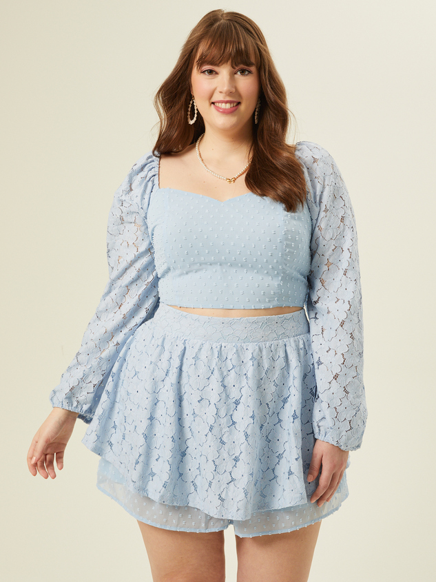 Shae Lace Sleeve Top Detail 2 - ARULA