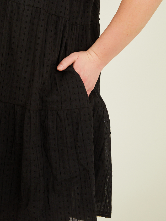 Daylia Clip Dot Dress Detail 6 - ARULA