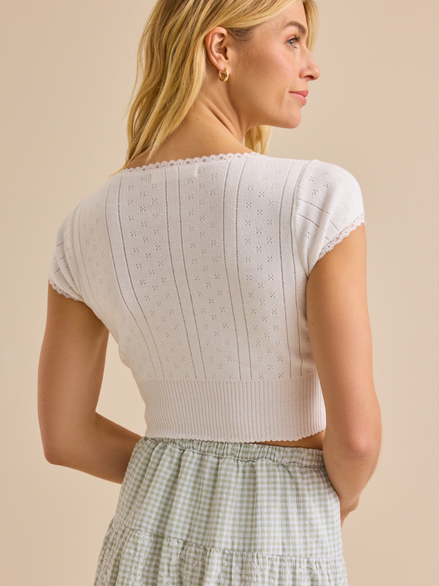 Sidney Pointelle Top Detail 5 - ARULA
