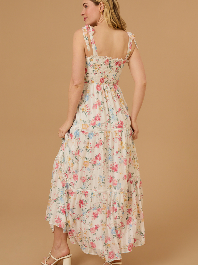 Daisy Floral Maxi Dress Detail 5 - ARULA