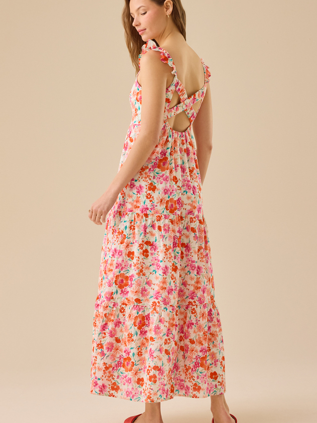 Lindy Floral Maxi Dress Detail 2 - ARULA