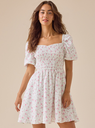 Stacey Floral Mama Mini Dress - ARULA