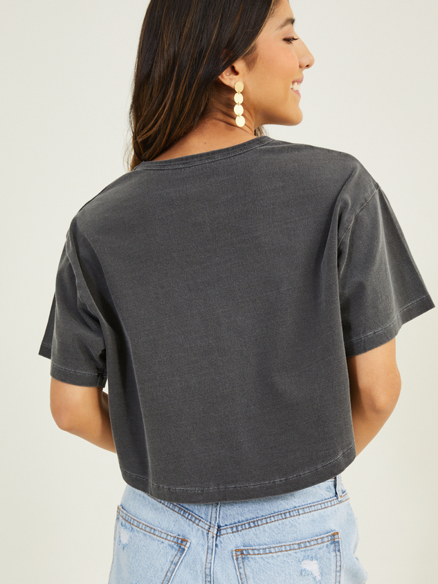 Madelyn Crew Cropped Tee Detail 3 - ARULA