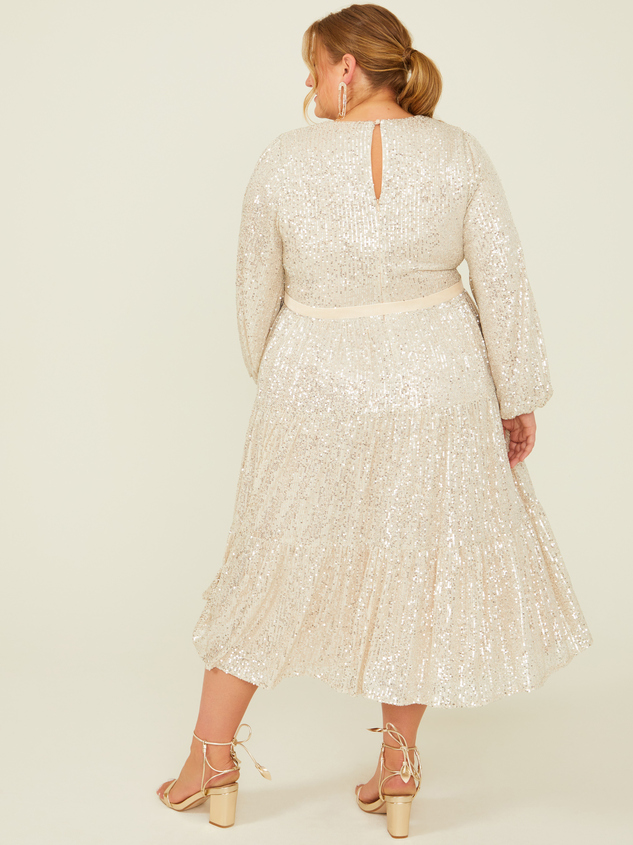Reign Sequin Midi Dress Detail 5 - ARULA