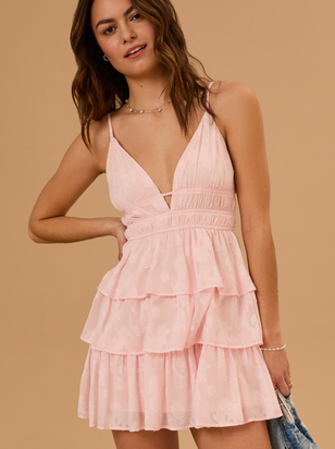 Ellie Tiered Mini Dress - ARULA - 