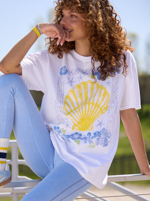 Seashell Oversized Tee - ARULA - 