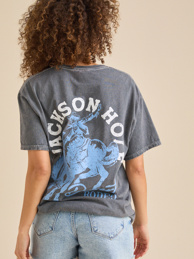 Jackson Hole Rodeo Oversize Tee Detail 5 - ARULA