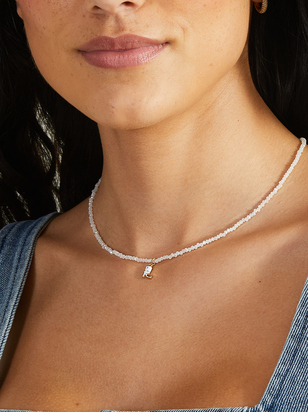 Dainty Beaded Cowboy Boot Pendant Necklace - ARULA