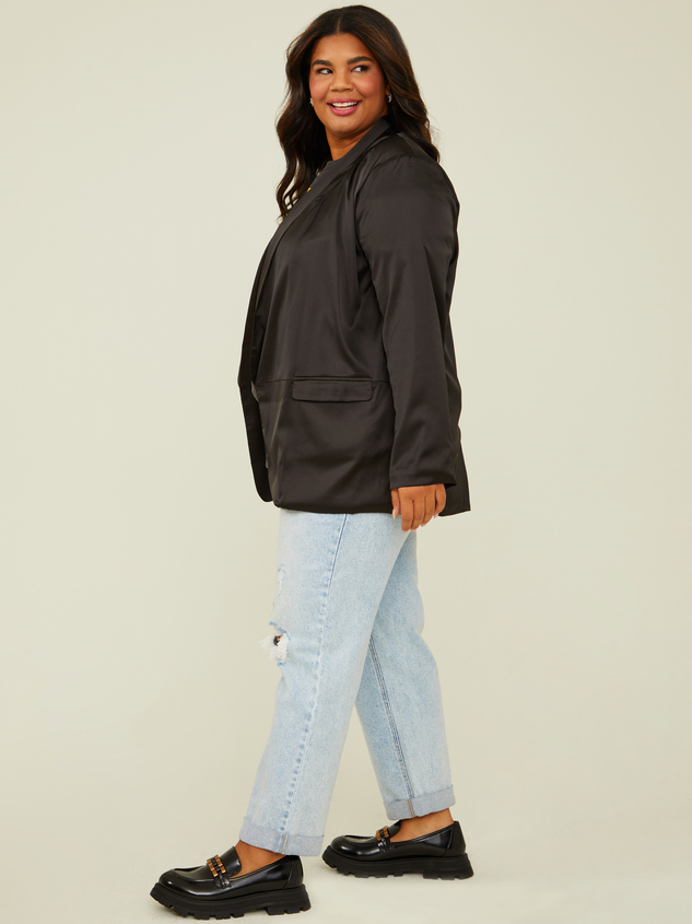 Chloe Satin Blazer Detail 3 - ARULA