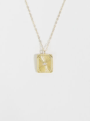 18k Gold Tag Necklace - ARULA