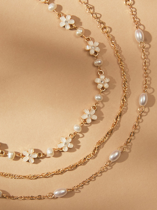 Pearl Flower Bracelet Set - ARULA