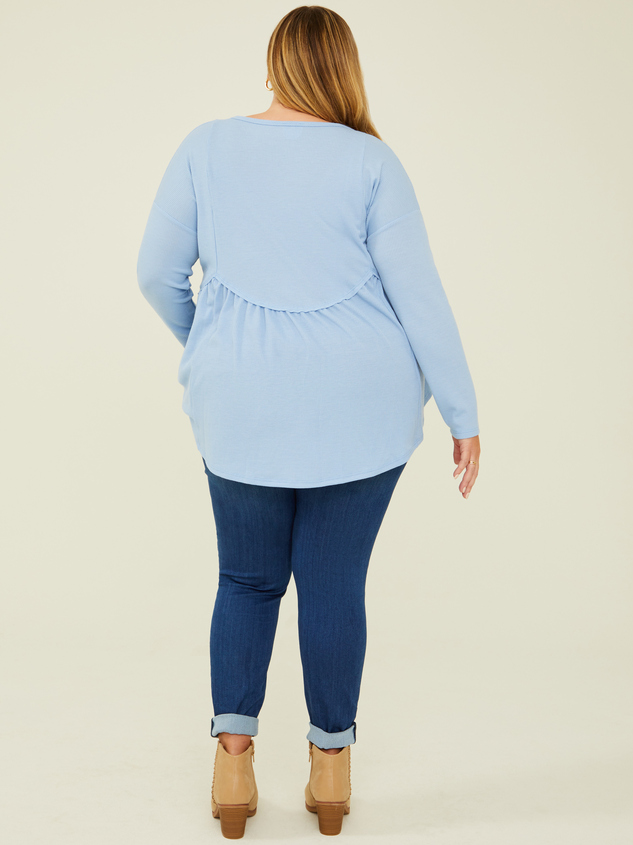 Huxley Waffle Long Sleeve Top Detail 4 - ARULA