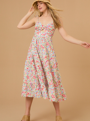 Alivia Floral Midi Dress - ARULA