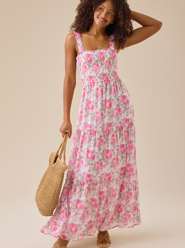 Annika Floral Maxi Dress Detail 3 - ARULA