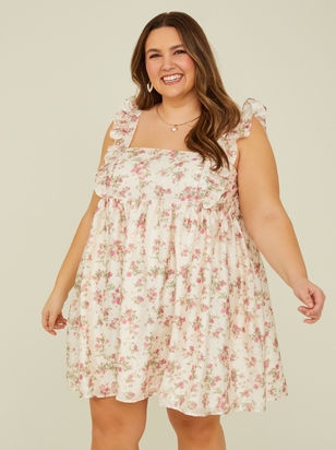 Mirabelle Shimmer Floral Dress - ARULA