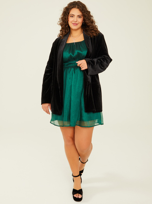 Rose Velvet Blazer - ARULA