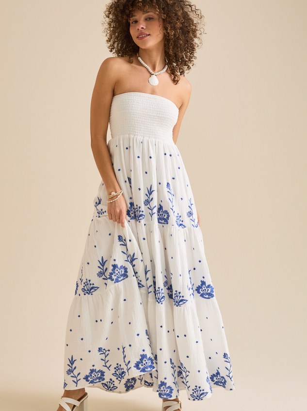 Melanie Strapless Maxi Dress Detail 2 - ARULA