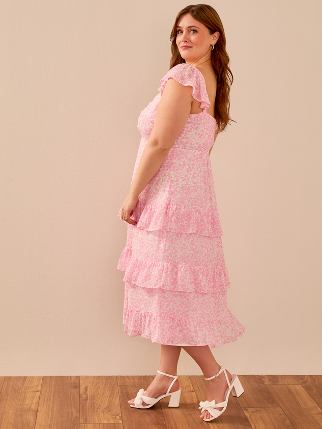 Mila Floral Midi Dress Detail 4 - ARULA