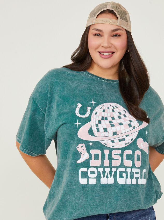 Disco Cowgirl Oversized Tee Detail 1 - ARULA