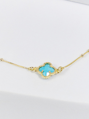 18K Gold Clover Chain Necklace - ARULA