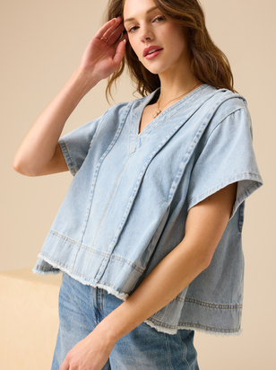 Hanah Denim Top - ARULA - 
