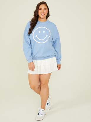 Smiley Oversized Sweatshirt - ARULA