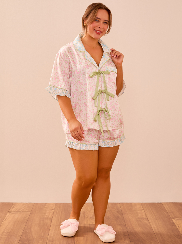Zella Floral Sleep Top Detail 2 - ARULA