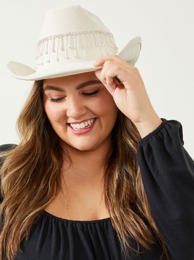Crystal Fringe Cowgirl Hat Detail 3 - ARULA
