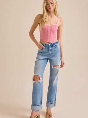 Jordan Gingham Smocked Tank - ARULA