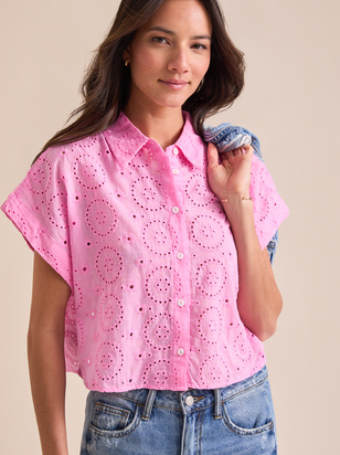 Devra Eyelet Button Up Top - ARULA - 