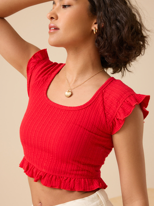 Brinley Textured Knit Top - ARULA - 