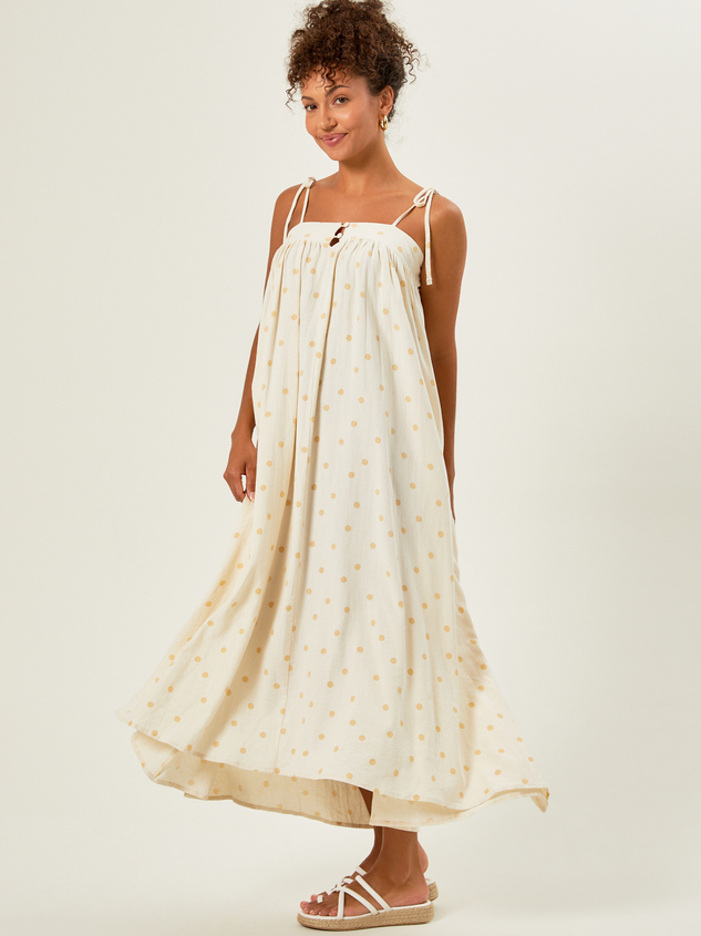 Katelyn Polka Dot Mama Dress by Rylee + Cru Detail 5 - ARULA