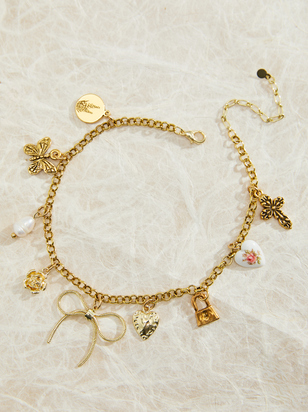 Bow Charm Statement Bracelet - ARULA - 