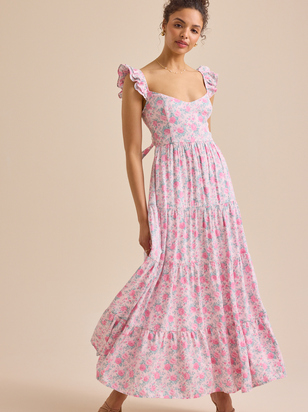 Brielle Flutter Sleeve Maxi Dress - ARULA