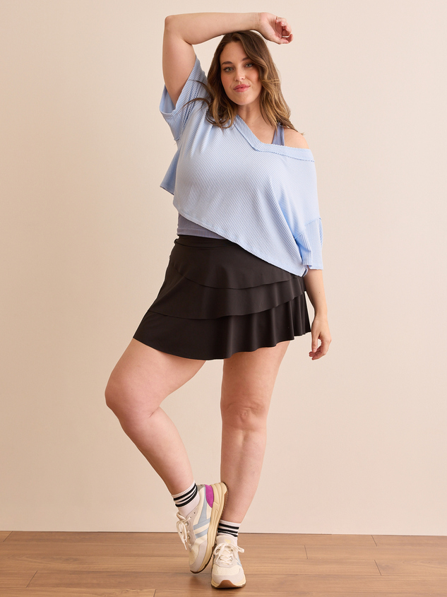 Shift Ruffle Tennis Skort Detail 2 - ARULA