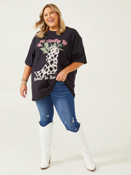 Babes in Boots Oversized Tee - ARULA