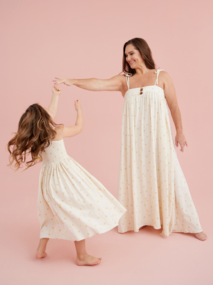 Katelyn Polka Dot Mama Dress by Rylee + Cru - ARULA