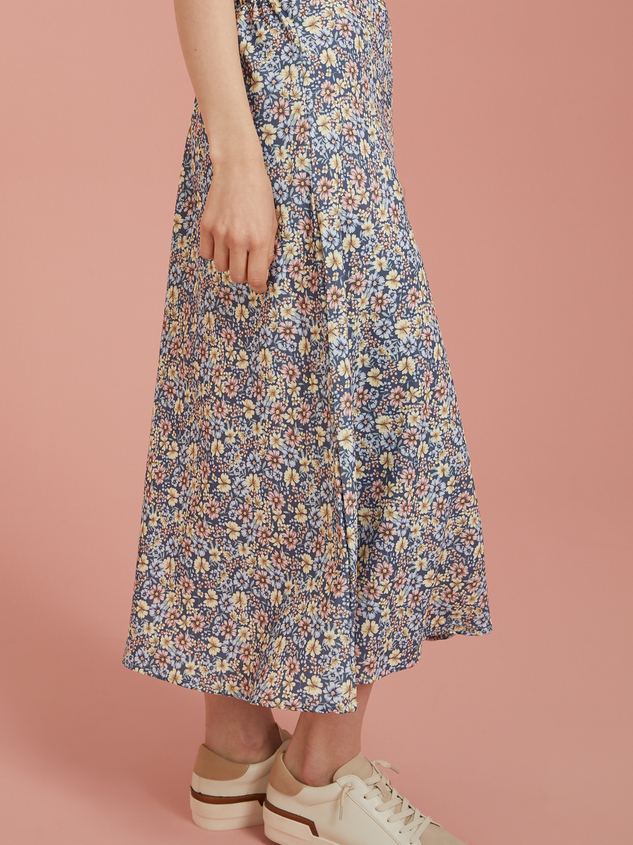 Ainsley Floral Midi Skirt Detail 3 - ARULA