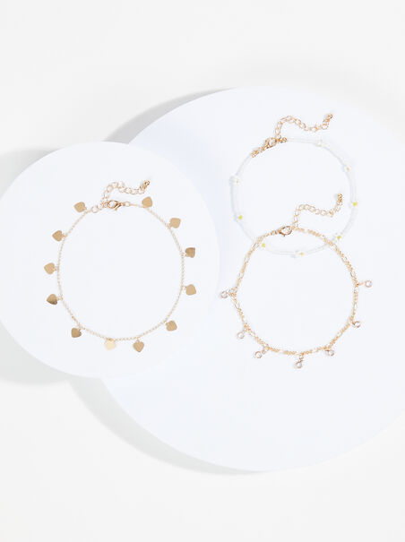 Heart and Flower Anklet Set - ARULA